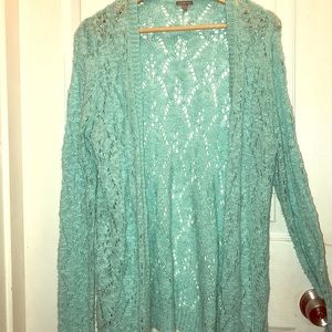 Women’s Teal/Mint Green Knit Cardigan Sweater